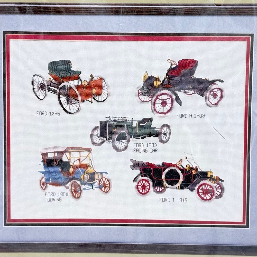 Ford Antique Cars Counted Cross Stitch Kit Candamar Something Special Vintage
